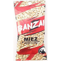 BANZAI MIEZ DE FLOAREA SOARELUI PRAJITE 55G 12/BAX-SEMI GIRASOLE SENZA BUCCIA
