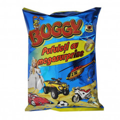 BUGGY PUFULETI MEGA SURPRIZE 60G 21PG/SAC-CORNETI