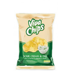 E.FOOD VIVA CHIPS SMANTANA SI MARAR 100G-CHIPS PANNA E ANETO