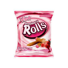 E.FOOD VIVA ROLLS CAPSUNI 100G - SNAKS 18 buc