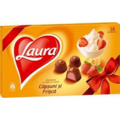 KANDIA PRALINE LAURA CAPSUNI SI FRISCA 140G-CARAMELLE FRAGOLA