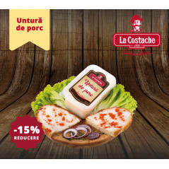 LA COSTACHE UNTURA DE PORC 450GR CUTIE - STRUTTO DI MAIALE AR.